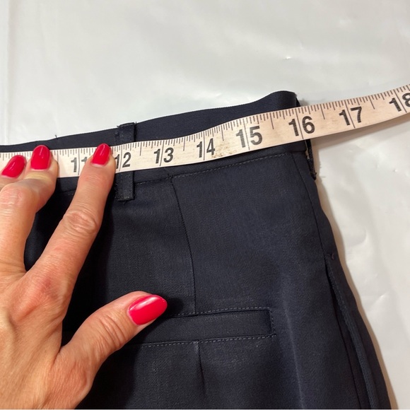 Marisa Minicucci BLUE Wool PLEATED PANTS DRESSY Trousers Women 8 Straight Leg 8 - Picture 3 of 16